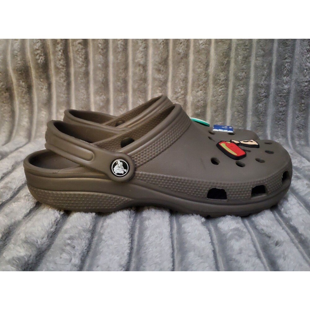 Crocs Brown Classic With Charms. Charms Are Removable Size 6 - Picture 5 of 9